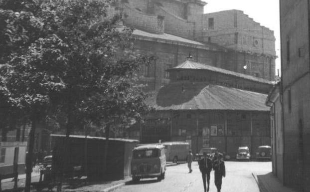 El mercado de Portugalete, en una imagen de 1951. 