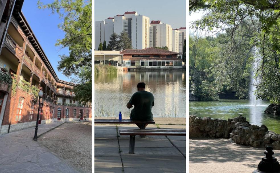 El Viejo Coso de Valladolid, el lago de Laguna de Duero y el Campo Grande. 