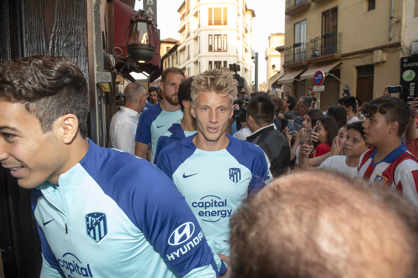 Llegada del Atlético de Madrid a Segovia.