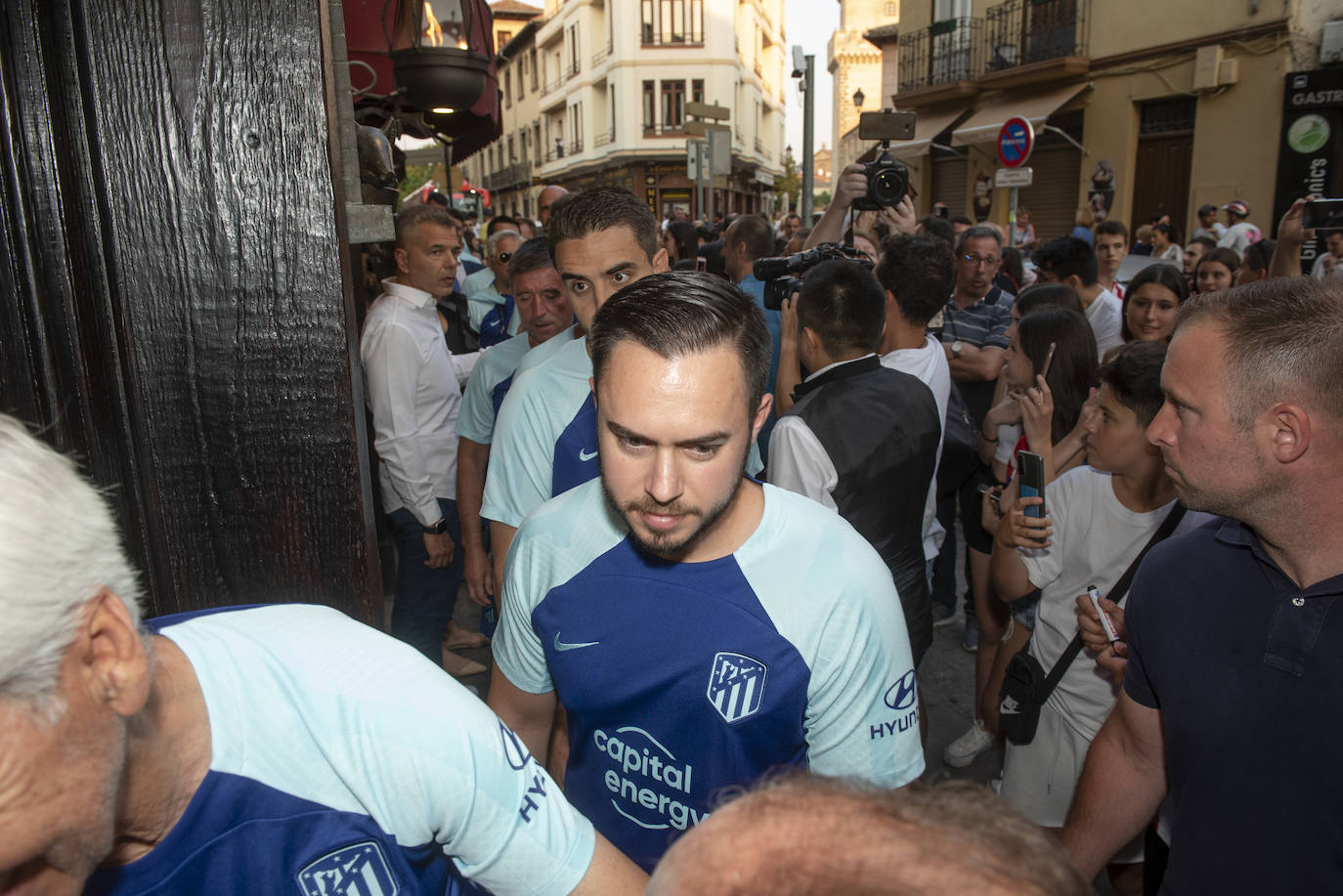 Llegada del Atlético de Madrid a Segovia.