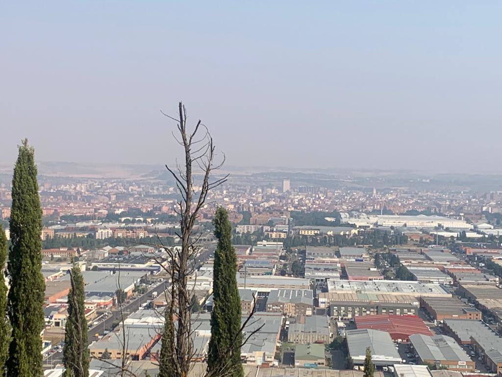 Fotos: El humo de los incendios de Zamora, Ávila y León llega hasta Valladolid capital