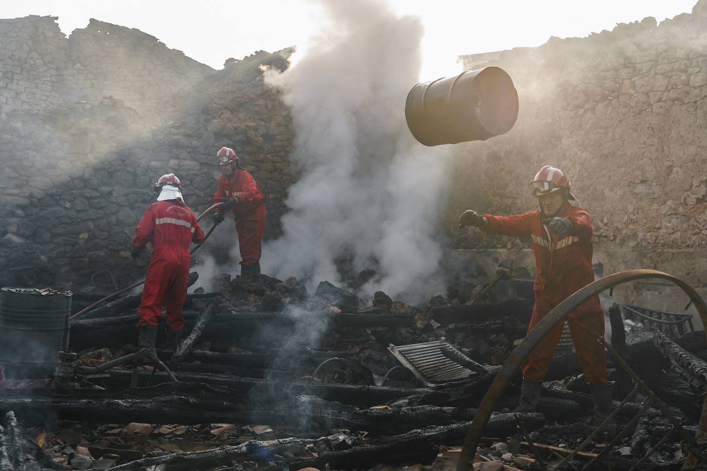 Fotos: Fuego en la comarca del Arlanza (Burgos)