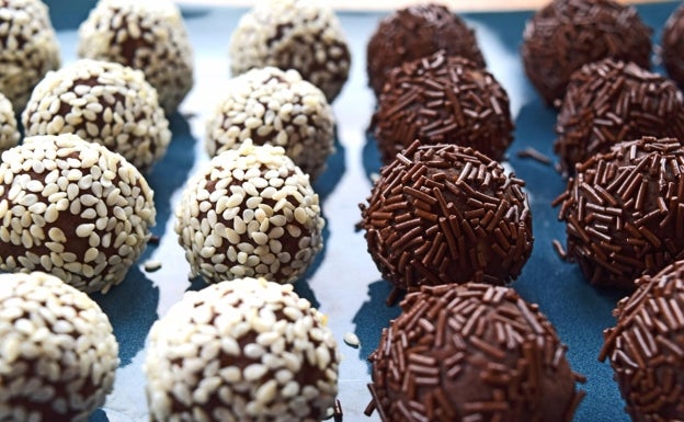 Cremosas trufas de chocolate