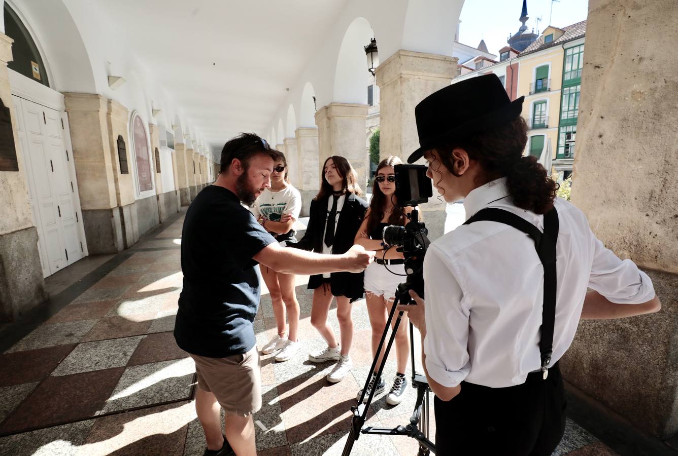 Fotos: Jóvenes del Campus Seminci rueda en Valladolid el corto &#039;La mafia del cine&#039;