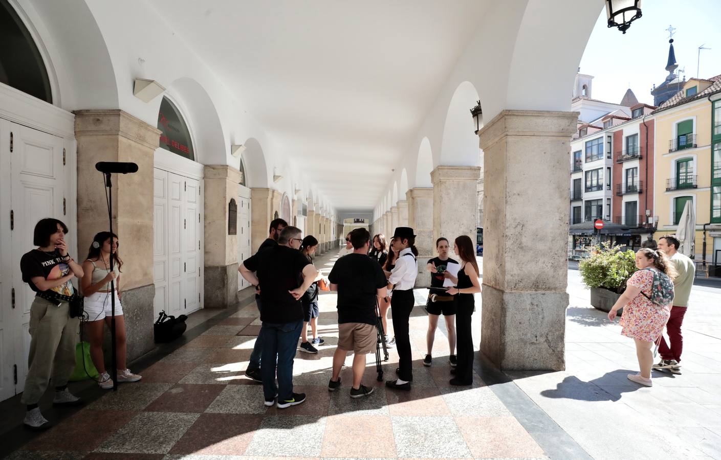 Fotos: Jóvenes del Campus Seminci rueda en Valladolid el corto &#039;La mafia del cine&#039;