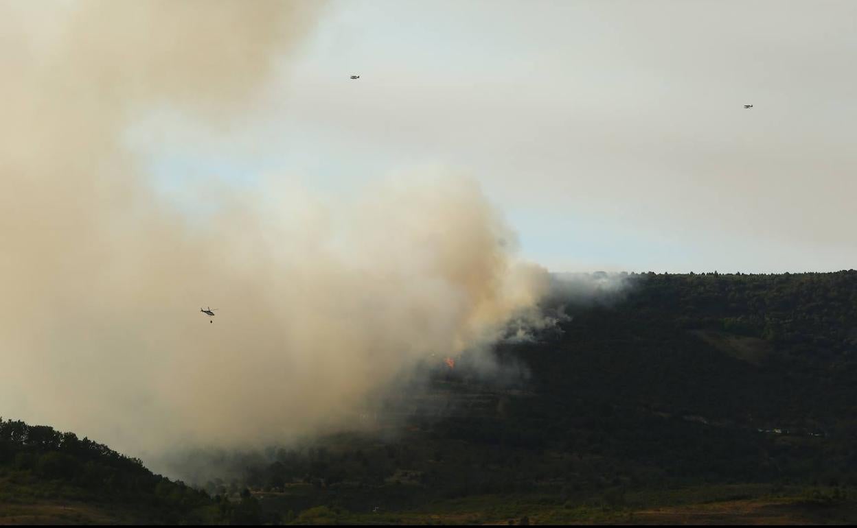 Incendio en la localidad de Otero de Naraguantes, perteneciente al municipio de Fabero.