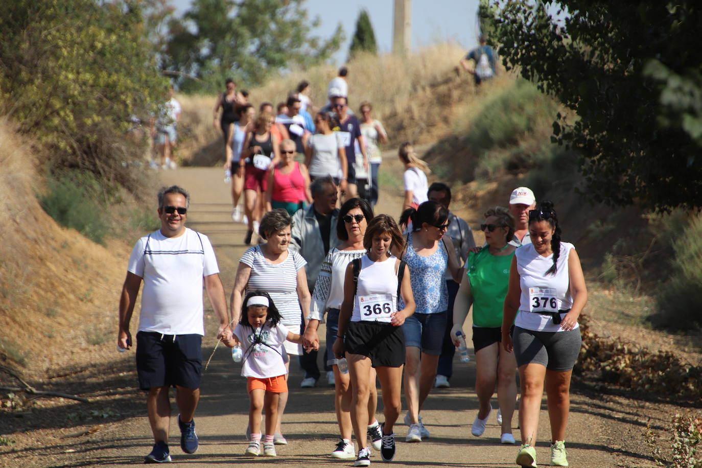 Marcha contra el cáncer celebrada este domingo en Tierra de Campos.