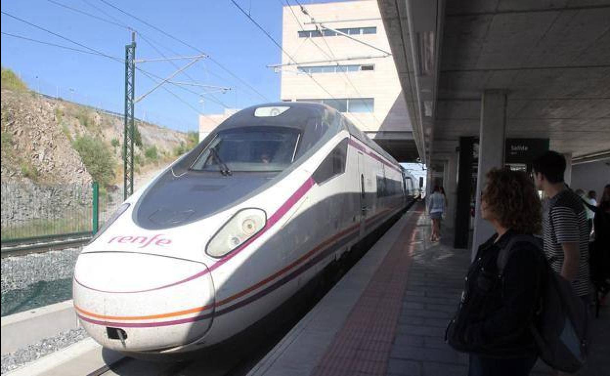 Pasajeros esperan en Segovia la llegada de un Avant.