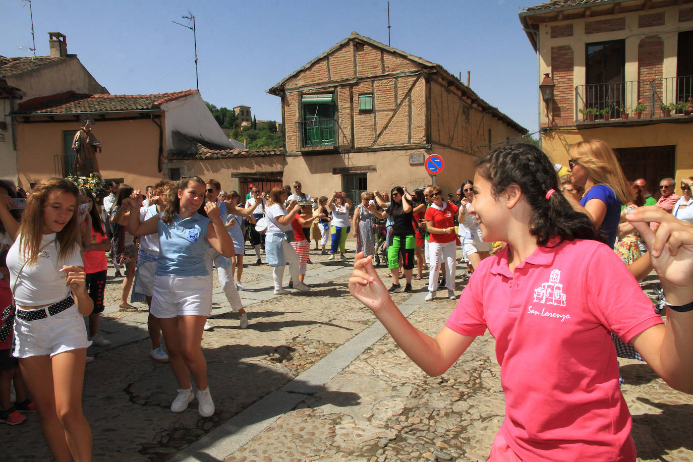 Un momento de la procesión de San Lorenzo. 