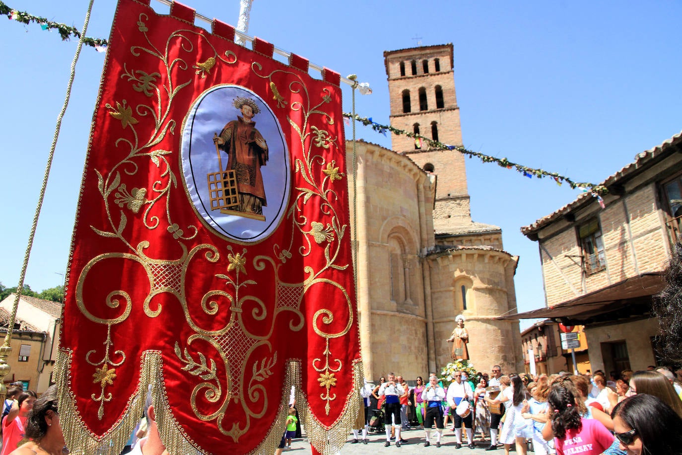 Un momento de la procesión de San Lorenzo. 
