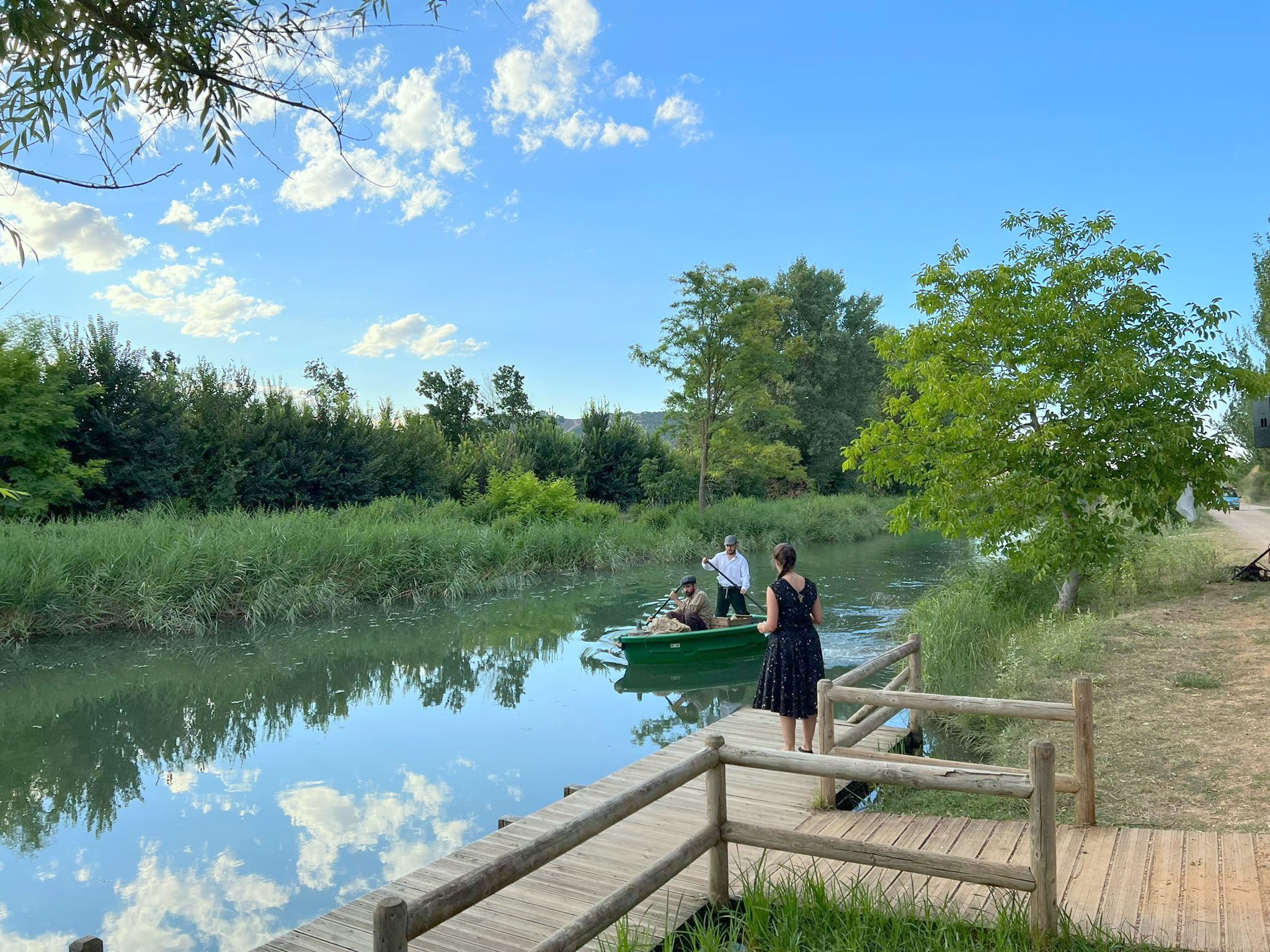 El Canal de Castilla fue el margo elegido para la ruta teatralizada en Villamuriel de Cerrato