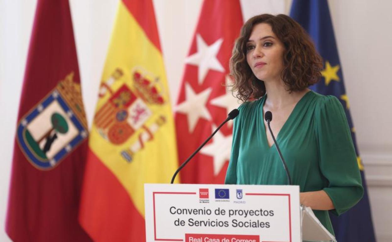 La presidenta de la Comunidad de Madrid, Isabel Díaz Ayuso