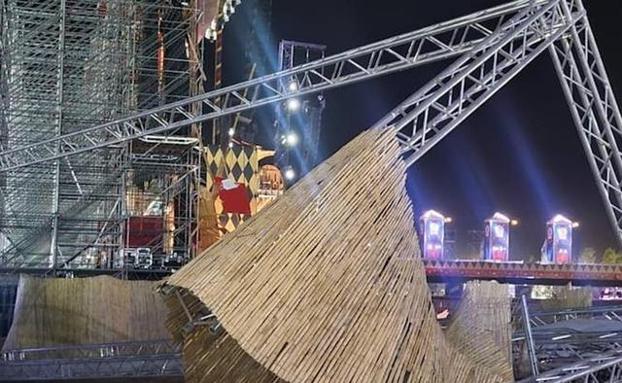 Un muerto y 17 heridos en un festival en Valencia al caer parte del escenario por el viento 