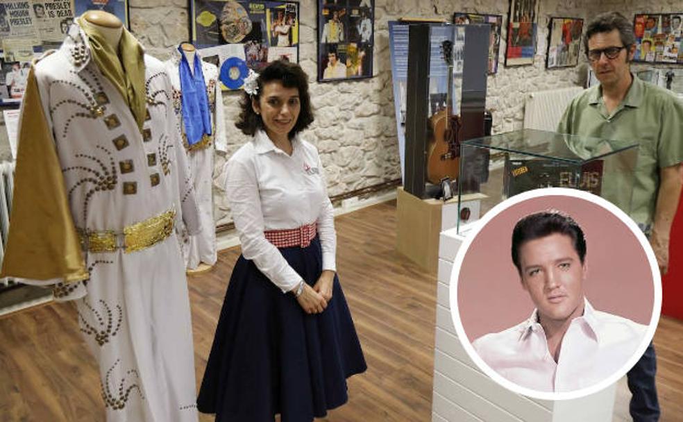 Exposición sobre Elvis, en el Museo de la Piedra de Campaspero, organizado por la delegación vallisoletana de su club oficial. 