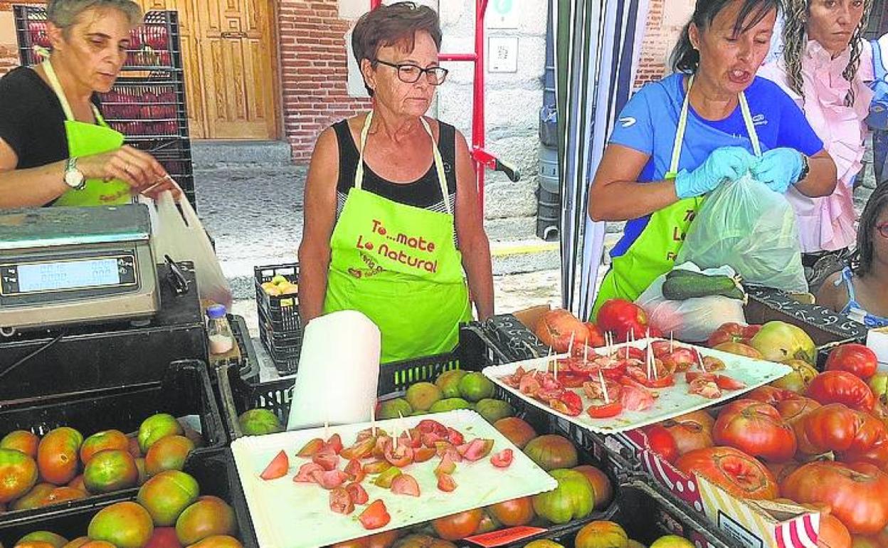 Feria del Tomate de Martín Muñoz, en una edición anterior. 