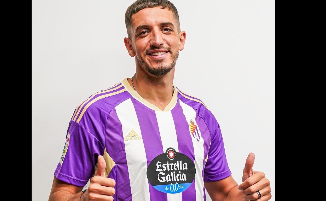 Feddal, con la camiseta del Real Valladolid. 