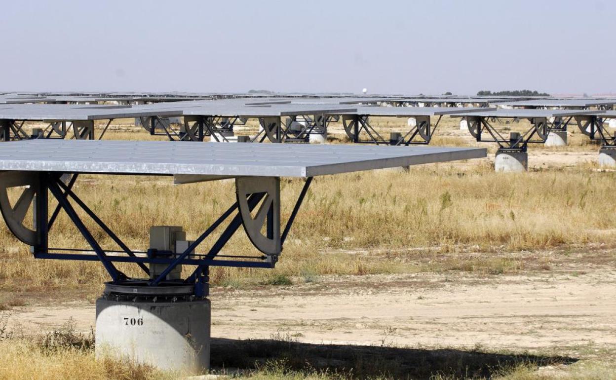 Placas solares en el término de Zaratán.