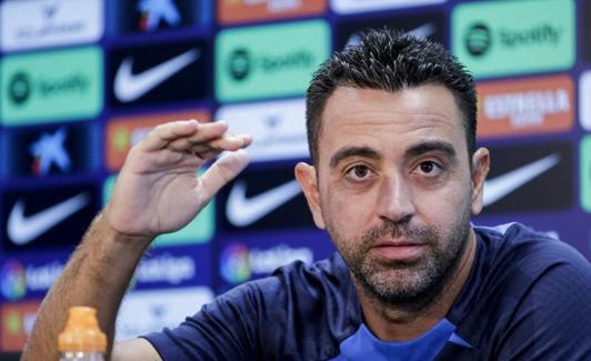 Xavi Hernández, durante su comparecencia de ayer.