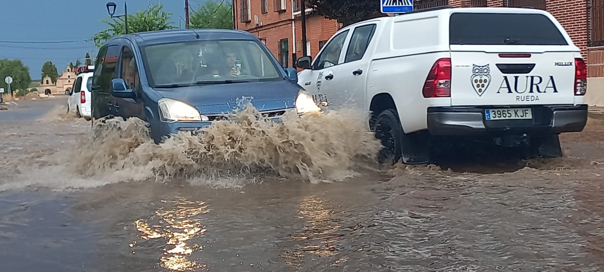 Fotos: La tormenta descarga granizo y anega calles en La Seca