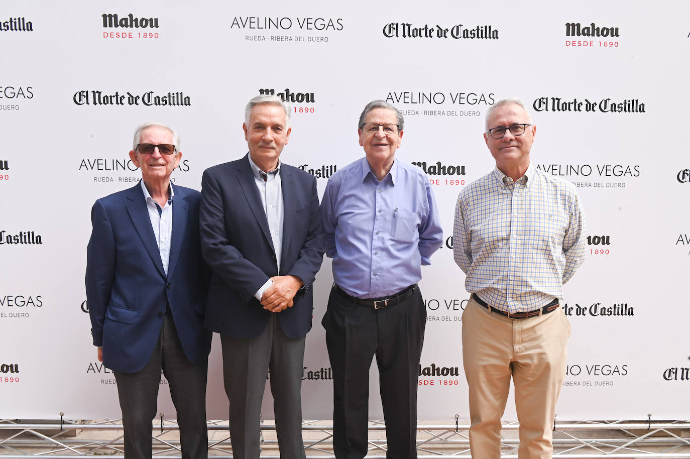 Los representantes de la Asociación Española Contra el Cáncer en Valladolid, Armando Reinoso, Artemio Domínguez, Javier Arroyo y Ángel Abengochea.