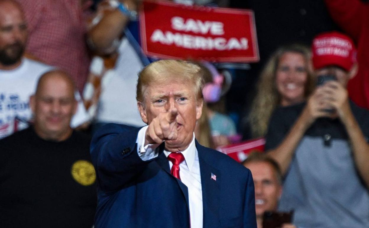 Donald Trump, en un mitin el pasado 5 de septiembre. 
