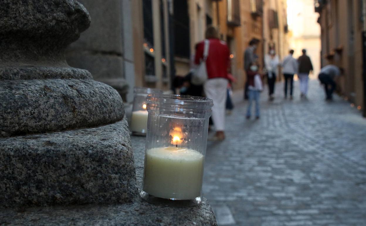 Velas durante la Noche del Patrimonio de 2021.