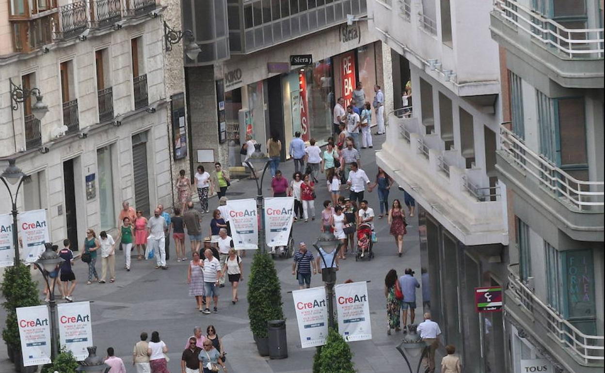 Vista de la calle Santiago. 