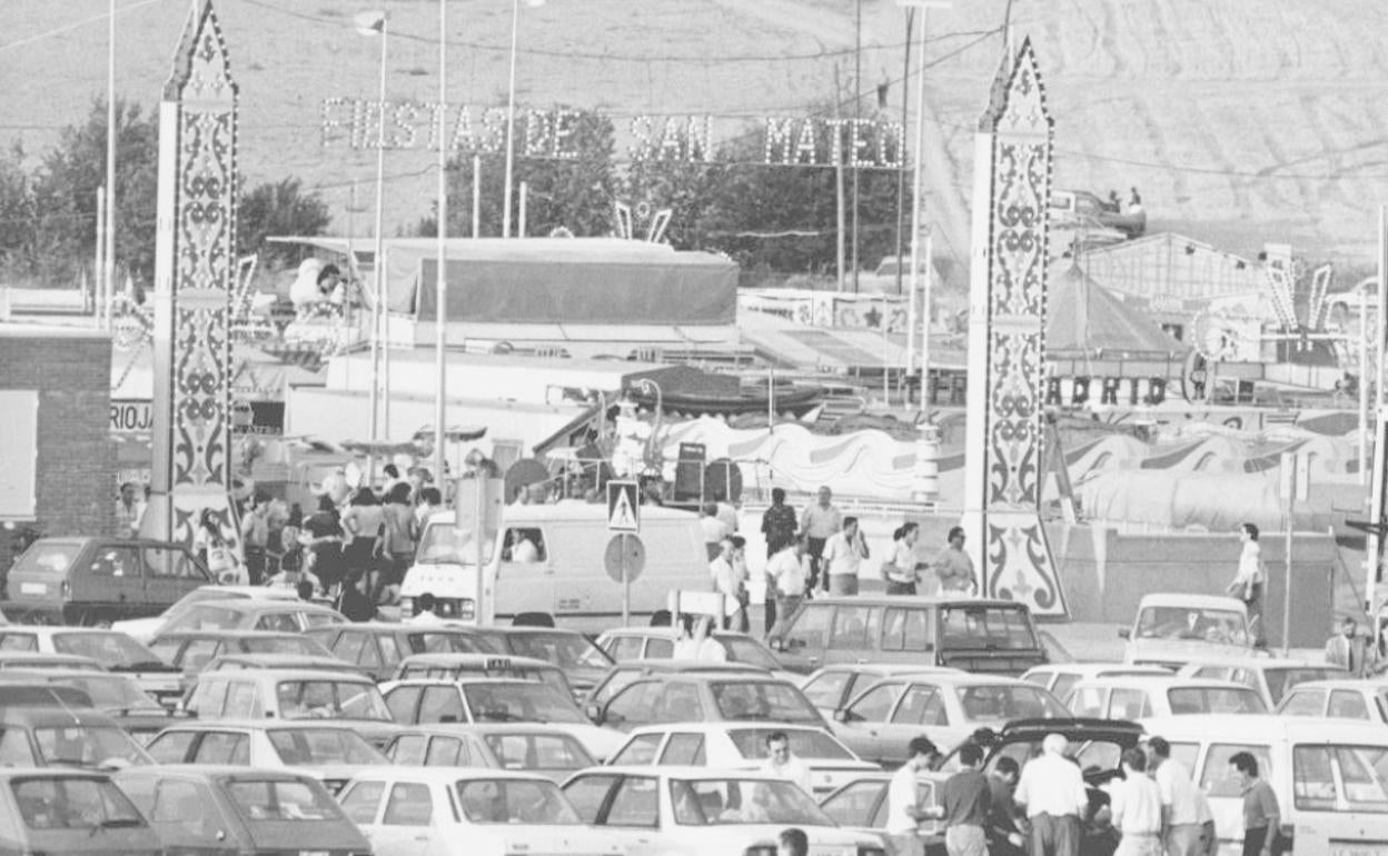 El Real de la Feria de Valladolid, durante las fiestas de San Mateo del año 1990.