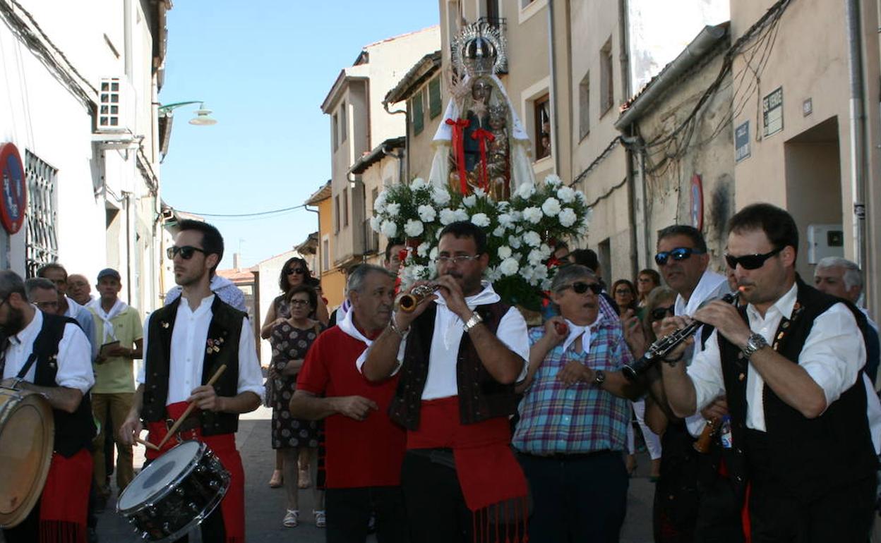 La Virgen de a Palma, en procesión. 