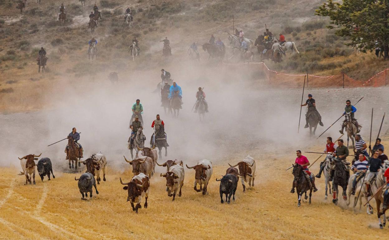 Encierro en la zona del Embudo el pasado agosto. 