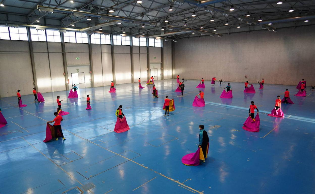 Alumnos de la Escuela de Tauromaquia. 
