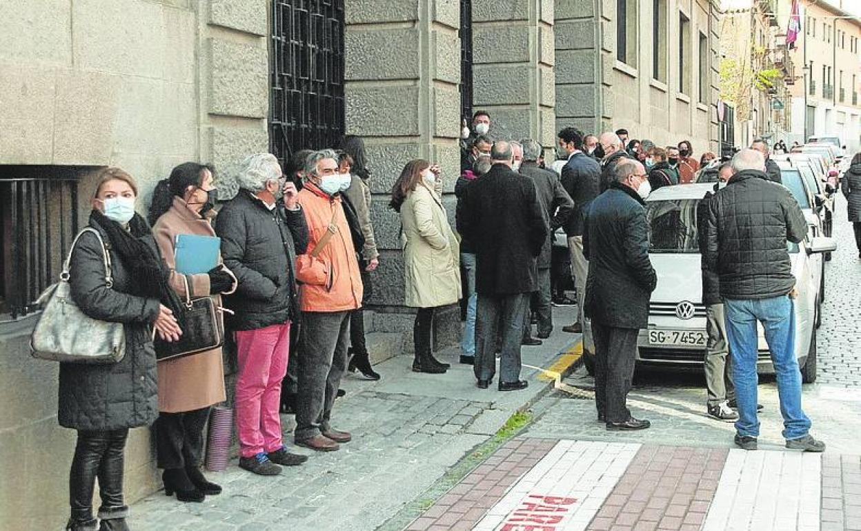 Manifestación de compañeros de la jueza de Santa María. 