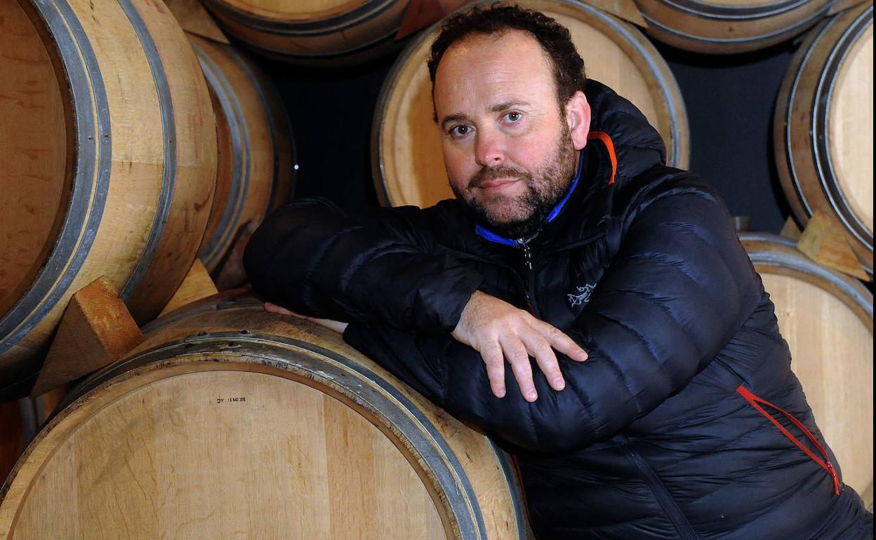 César Muñoz, en Bodegas Montebaco de Valbuena de Duero, en 2018. 