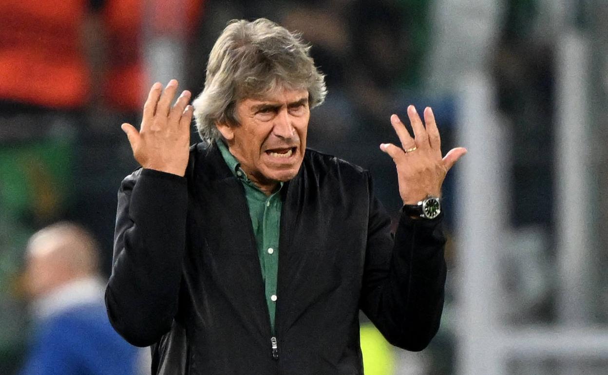 Manuel Pellegrini, el pasado jueves en el estadio de la Roma. 