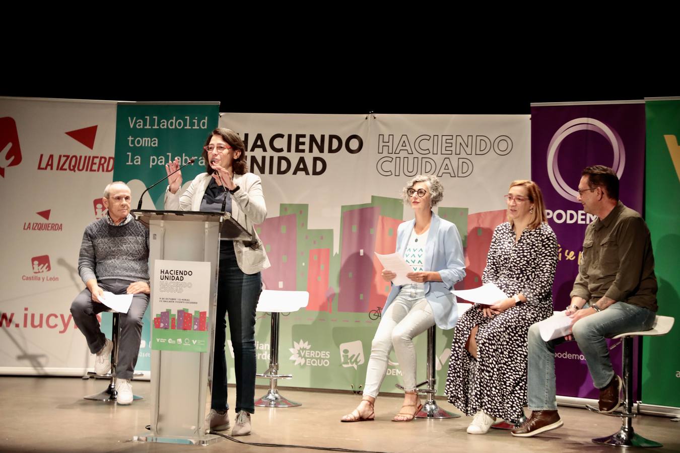 Fotos: Acto público de partidos de izquierdas de Valladolid para el nuevo curso político