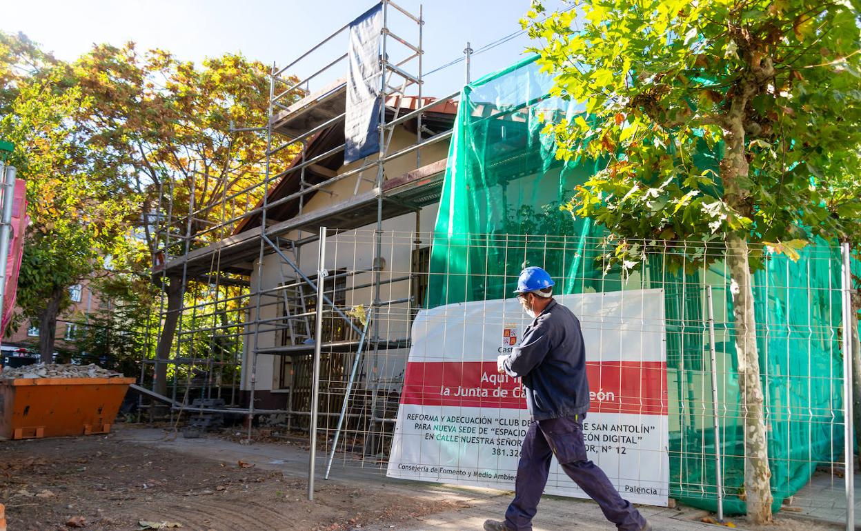 Edificio que albergará el Espacio Digital, en obras. 