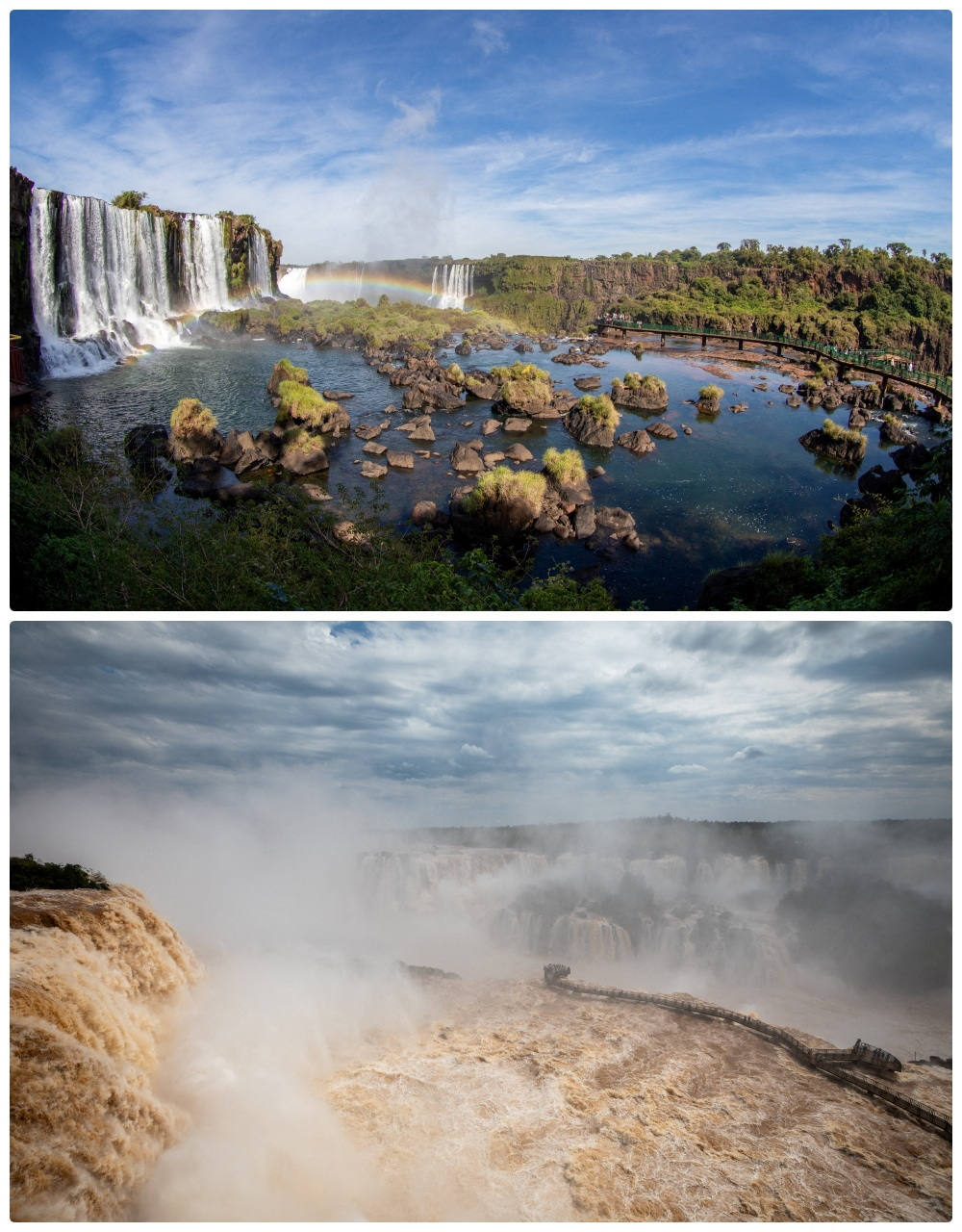 Fotos: Las cataratas de Iguazú se desbordan tras las fuertes lluvias torrenciales