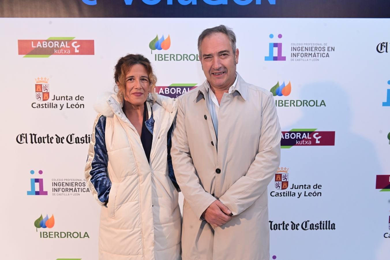 María José Gutiérrez, de Teléfonica, y Leopoldo Herrero, de Hepra y presidente de la Asociación de Transportes. 