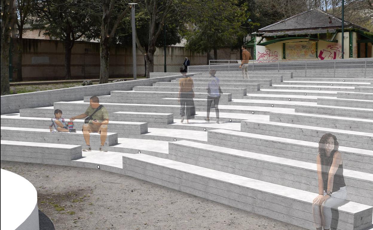 Así quedarán las gradas cuando se construyan. 