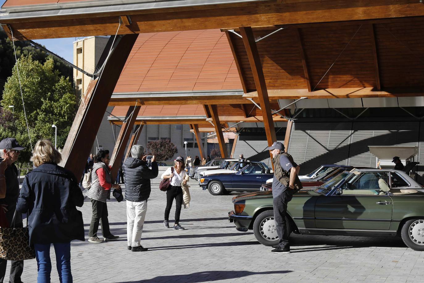 Fotos: Una veintena de coches clásicos de Mercedes visitan Bodegas Protos