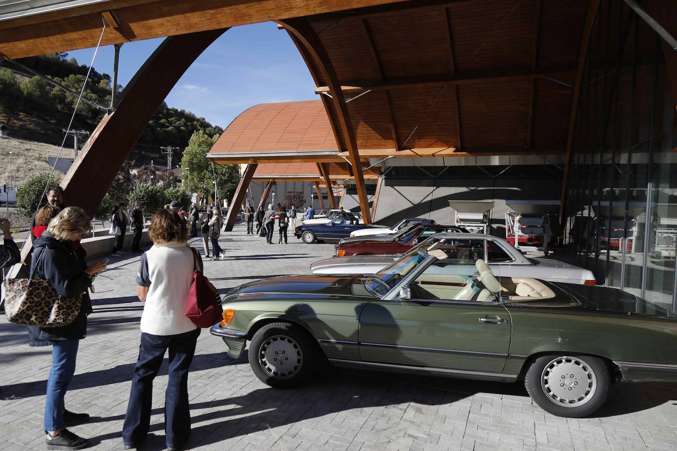 Fotos: Una veintena de coches clásicos de Mercedes visitan Bodegas Protos