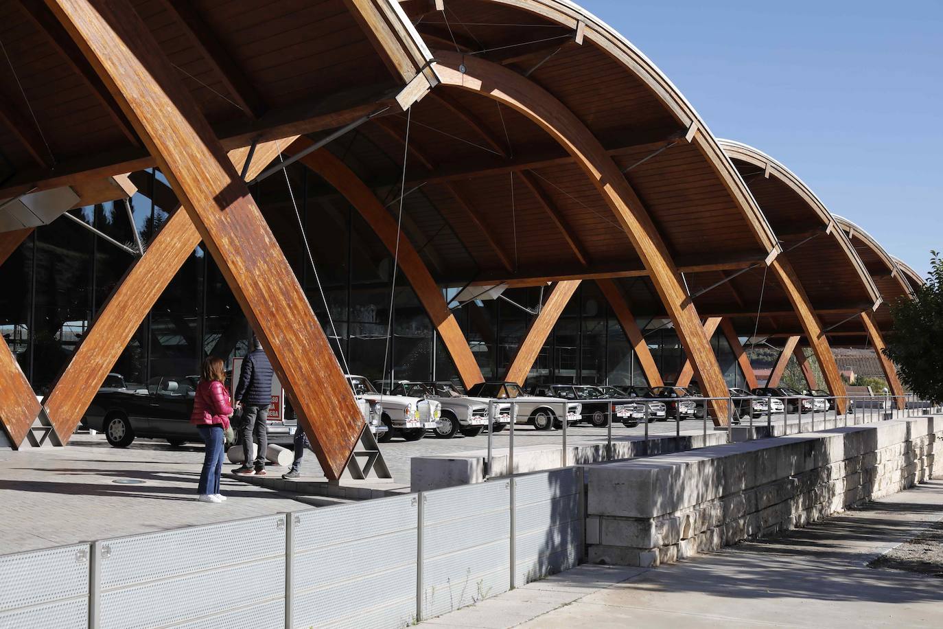 Fotos: Una veintena de coches clásicos de Mercedes visitan Bodegas Protos