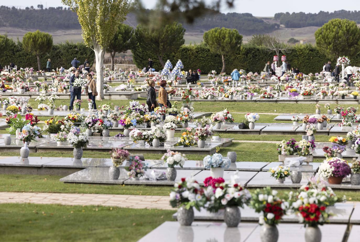 Fotos: El cementerio de Contiendas en Valladolid recibe a visitantes para honrar a los difuntos