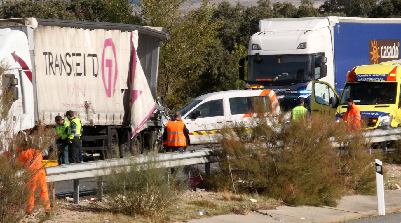 Accidente en la AP-61 en Segovia. 