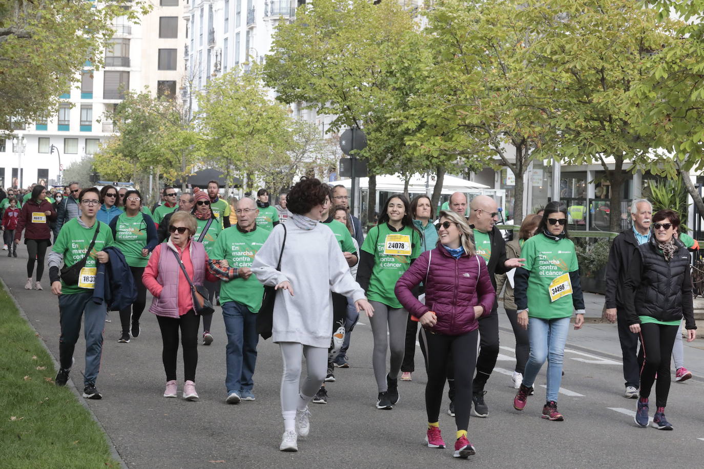 Fotos: La marcha contra el cáncer llena Valladolid de verde