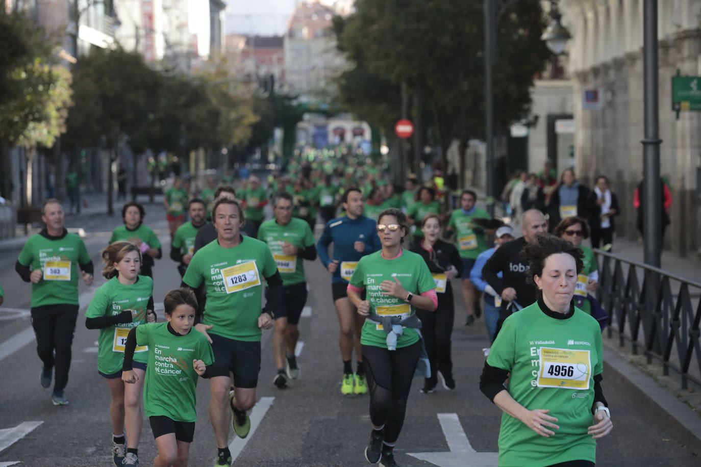 Fotos: La marcha contra el cáncer llena Valladolid de verde