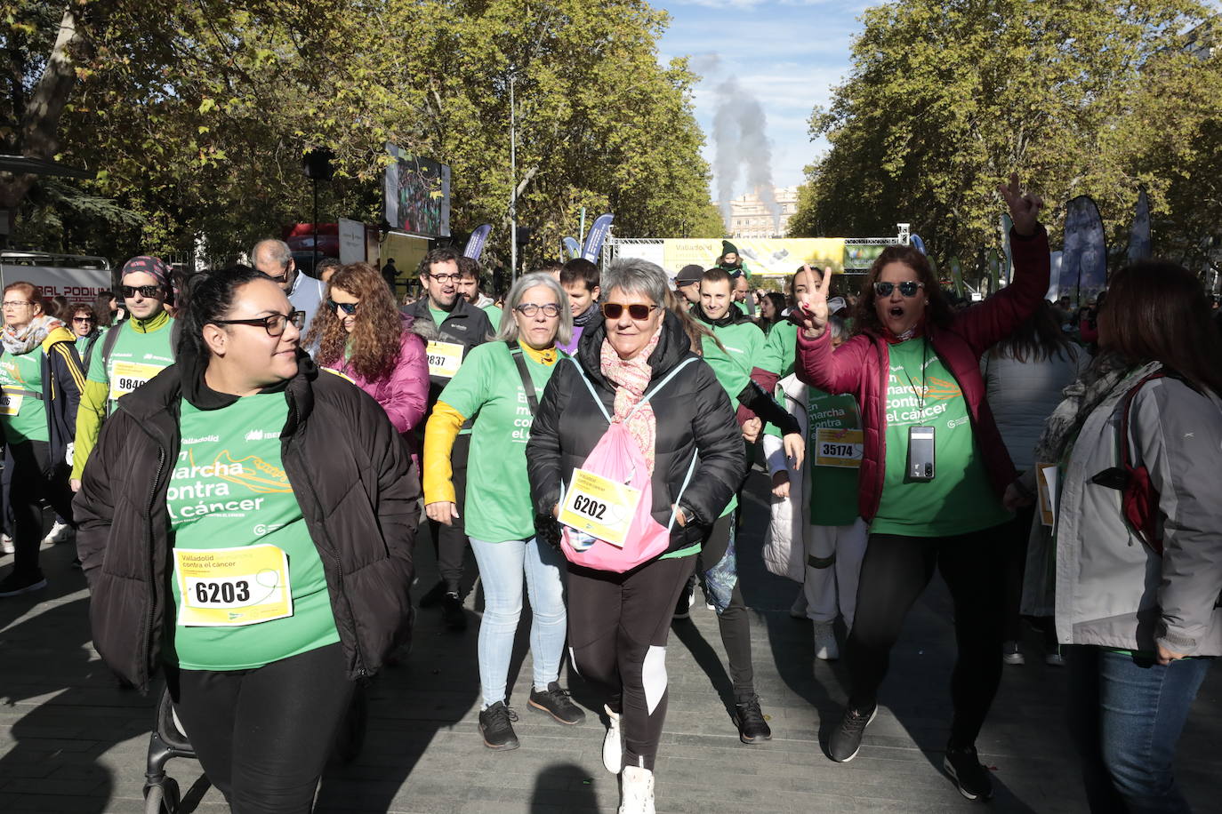 Fotos: La marcha contra el cáncer llena Valladolid de verde