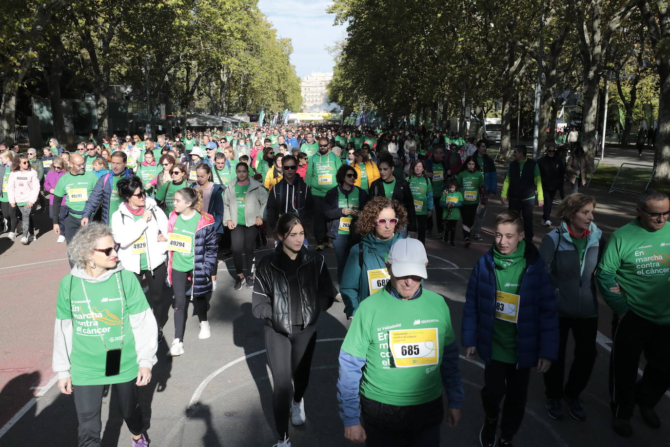 Fotos: La marcha contra el cáncer llena Valladolid de verde