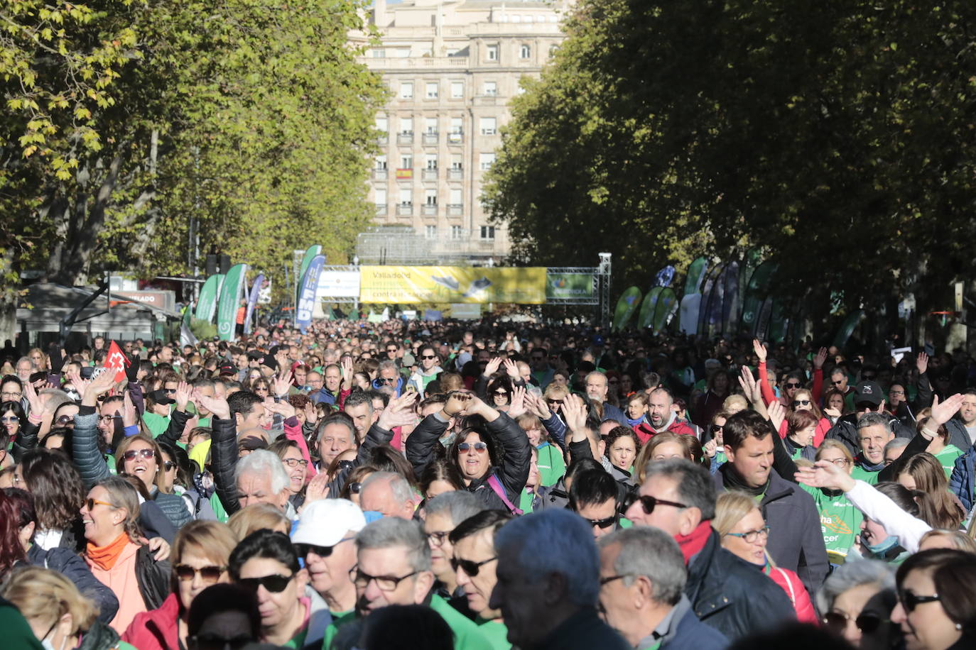 Fotos: La marcha contra el cáncer llena Valladolid de verde