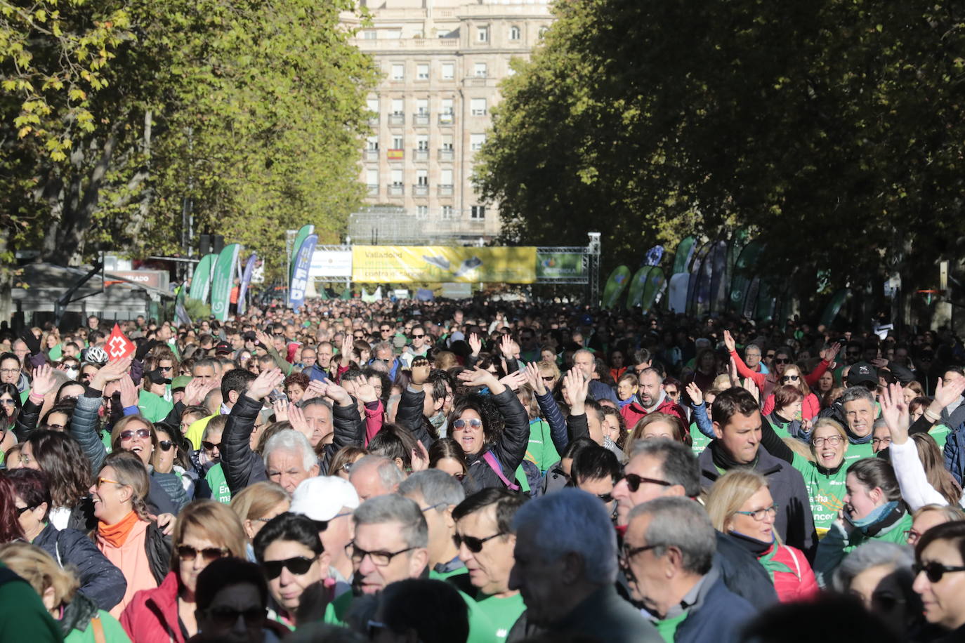 Fotos: La marcha contra el cáncer llena Valladolid de verde